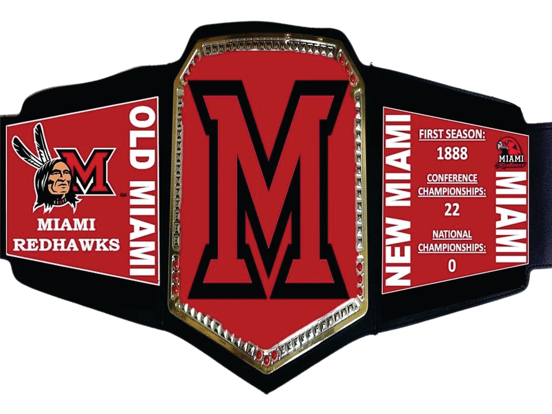 Miami RedHawks WWE College Legacy Title Belt Championship Belts Online