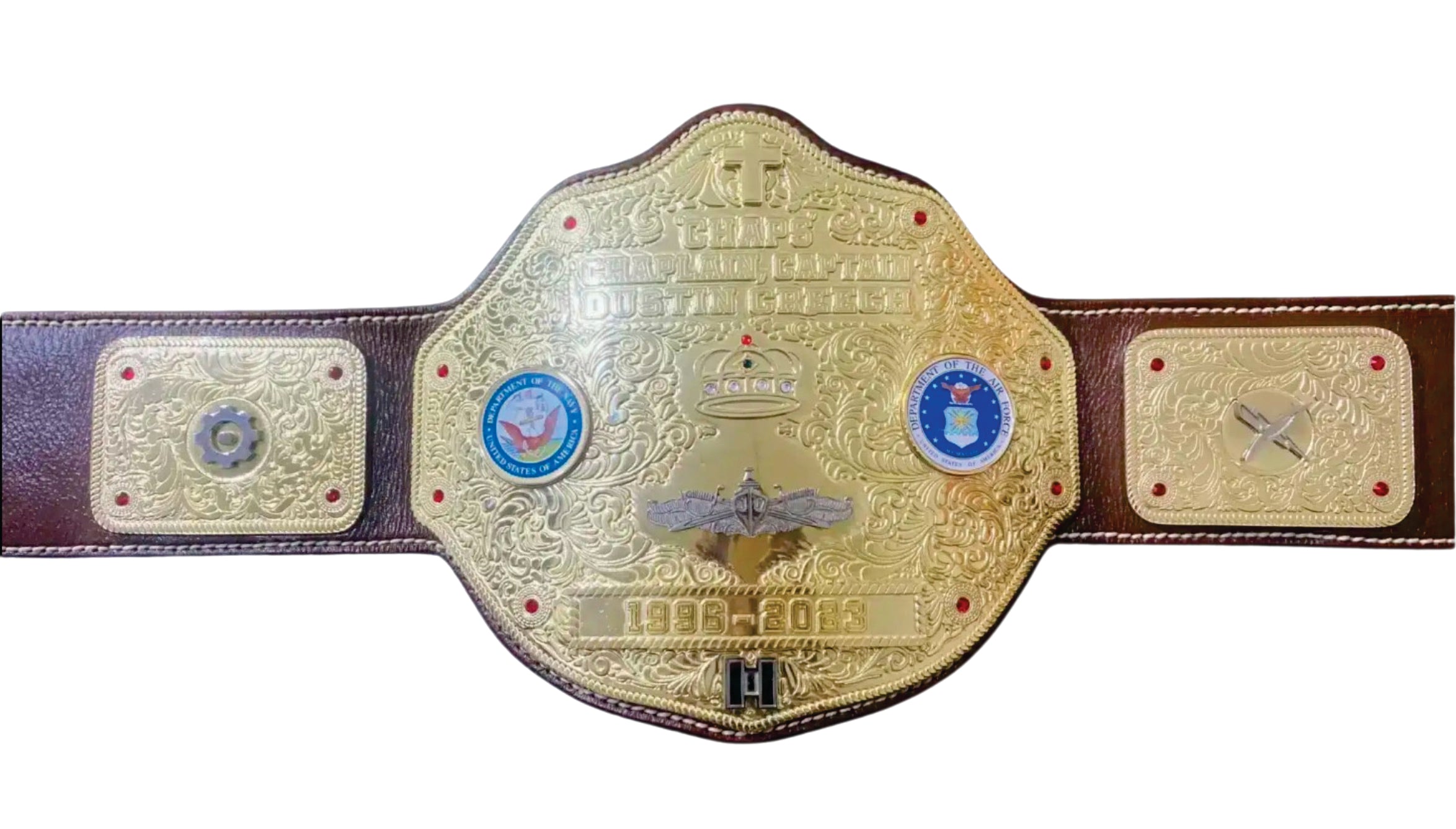 Big Gold Chaps'Chaplain Custom Championship Wrestling Belt Championship Belts Online