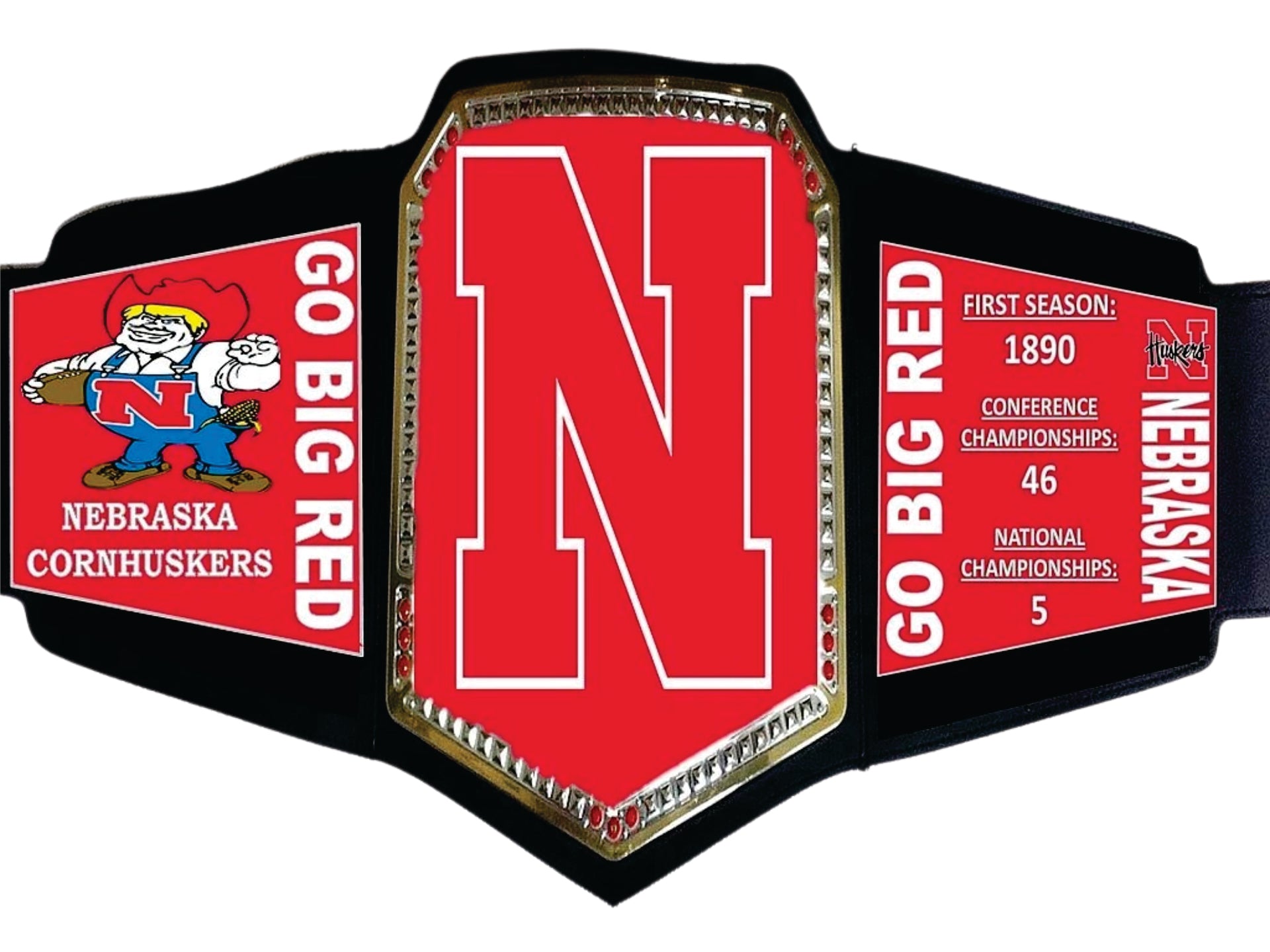 Nebraska Cornhuskers WWE College Legacy Title Belt Championship Belts Online