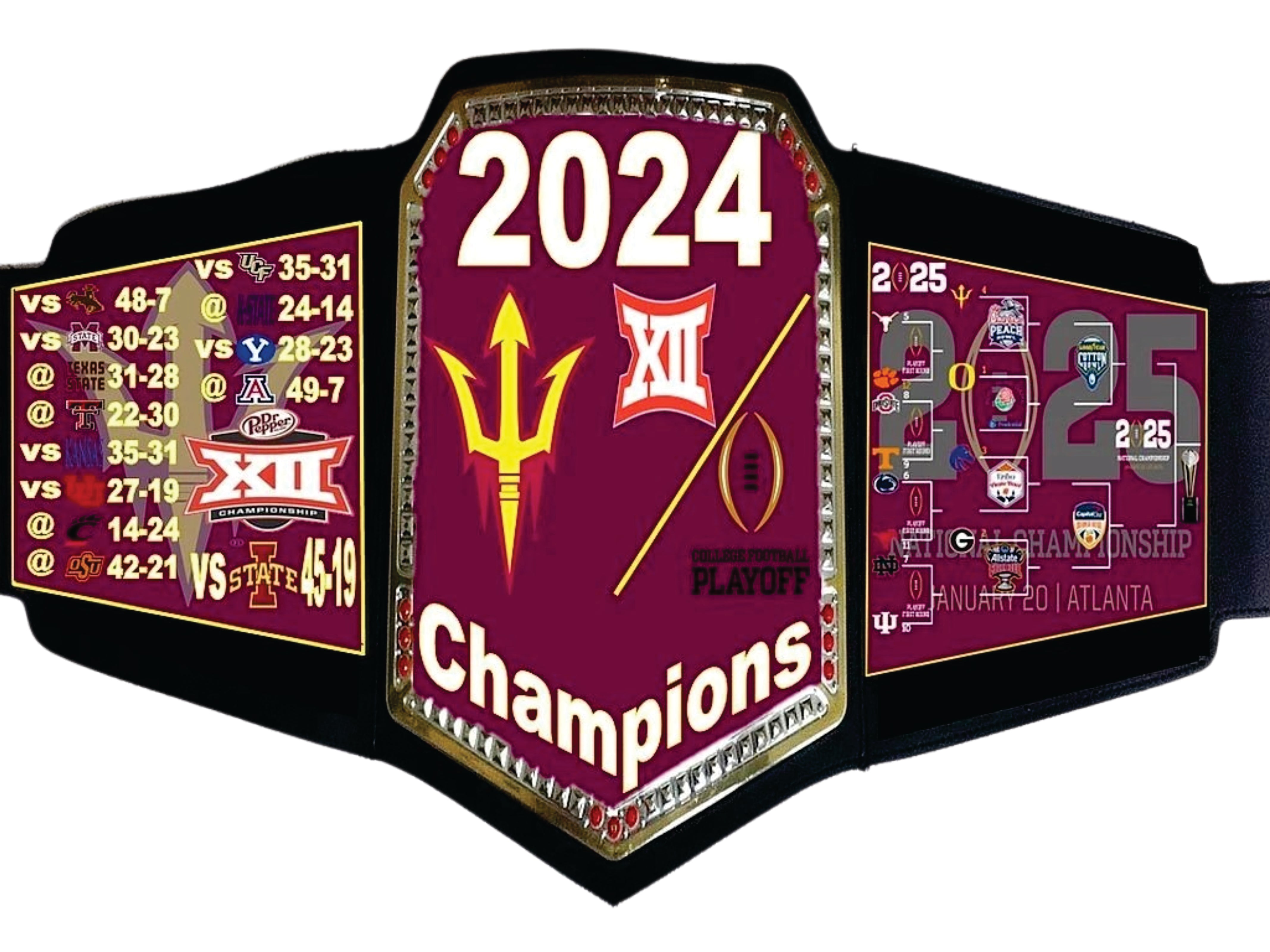 Oregon Ducks 2024 BIG10 Champions / CFP Playoff Championship Belt Championship Belts Online