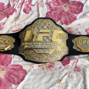 UFC Triple Stack CNC Made Championship Belt  24K Gold  Dual Plated Replica