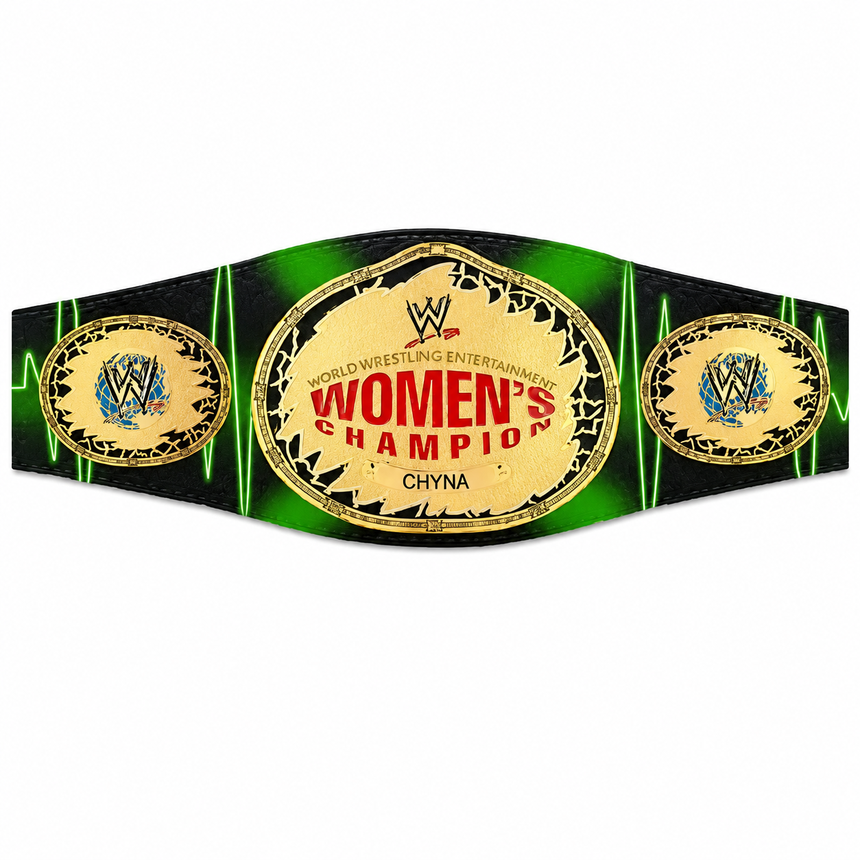 WWE Chyna Womens Championship Replica Belt  Black  Green Edition