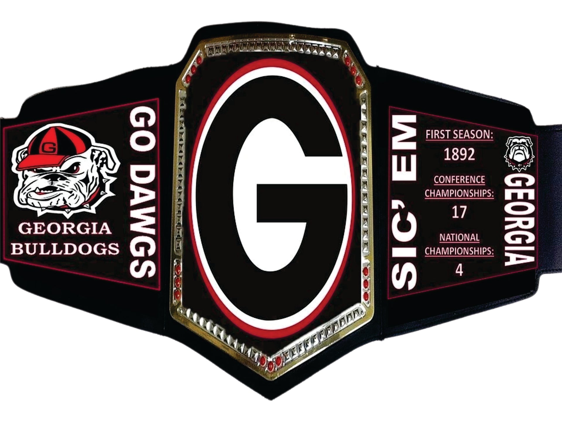 Georgia Bulldogs WWE College Legacy Title Belt Championship Belts Online