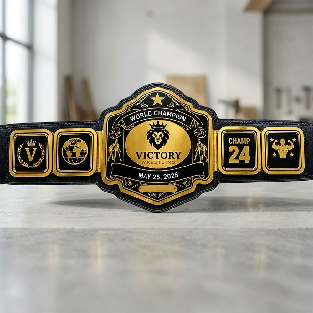 Custom Championship Belt With Text