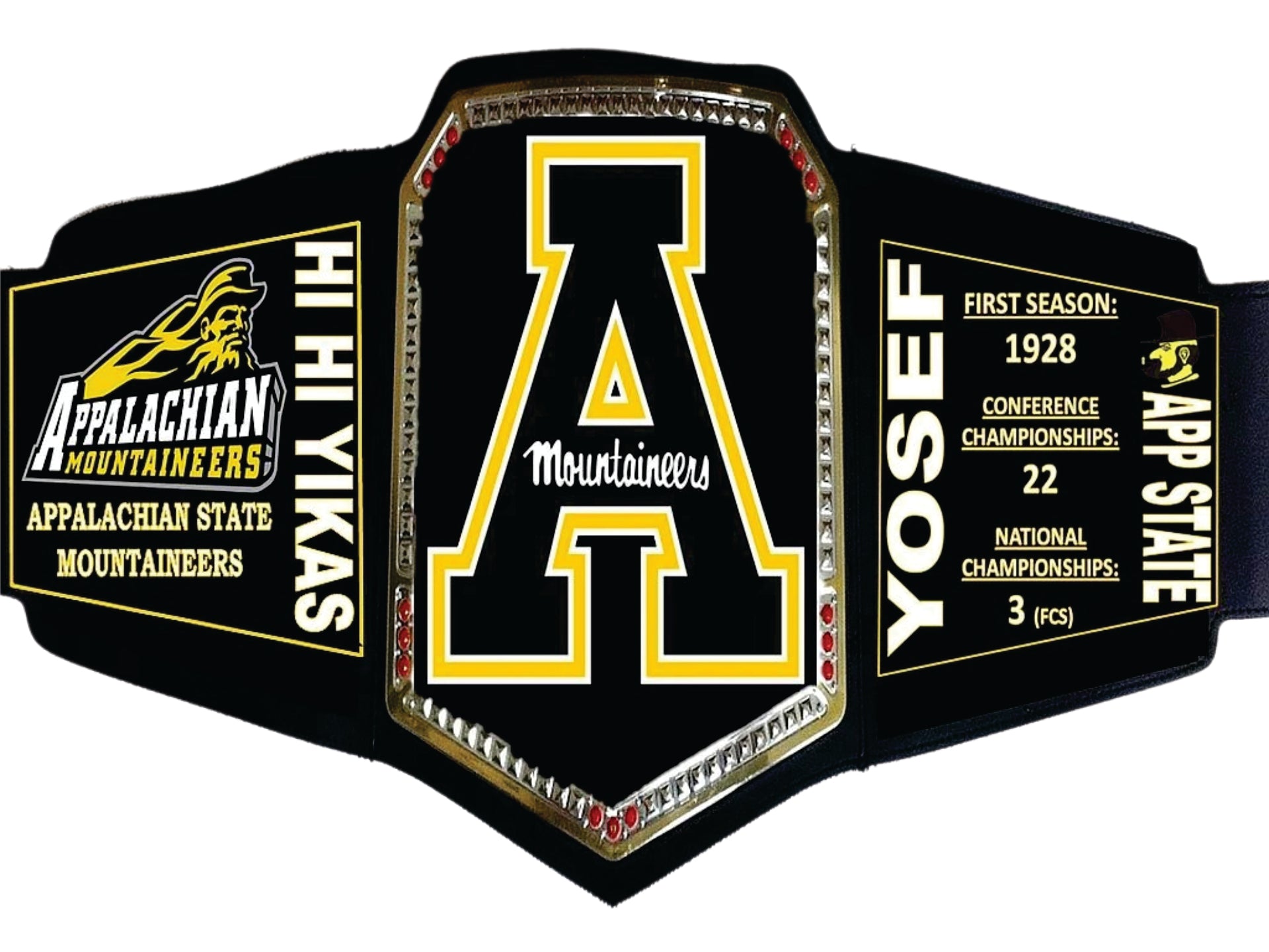 Appalachian State Mountaineers WWE College Legacy Title Belt Championship Belts Online