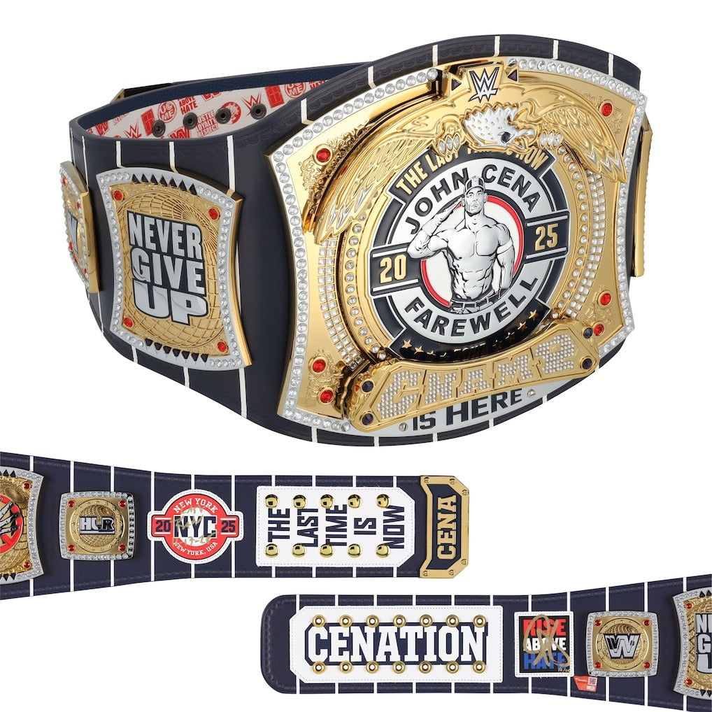 John Cena WWE Autographed Farewell Tour Money In The Bank 2025 Los Angeles Replica Title Belt Championship Belts Online