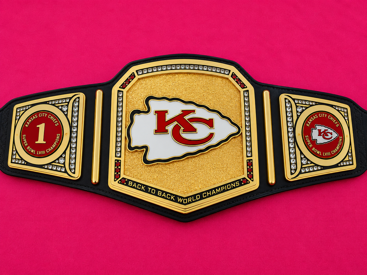 24K GOLD CNC Kansas City Chiefs Championship Belt