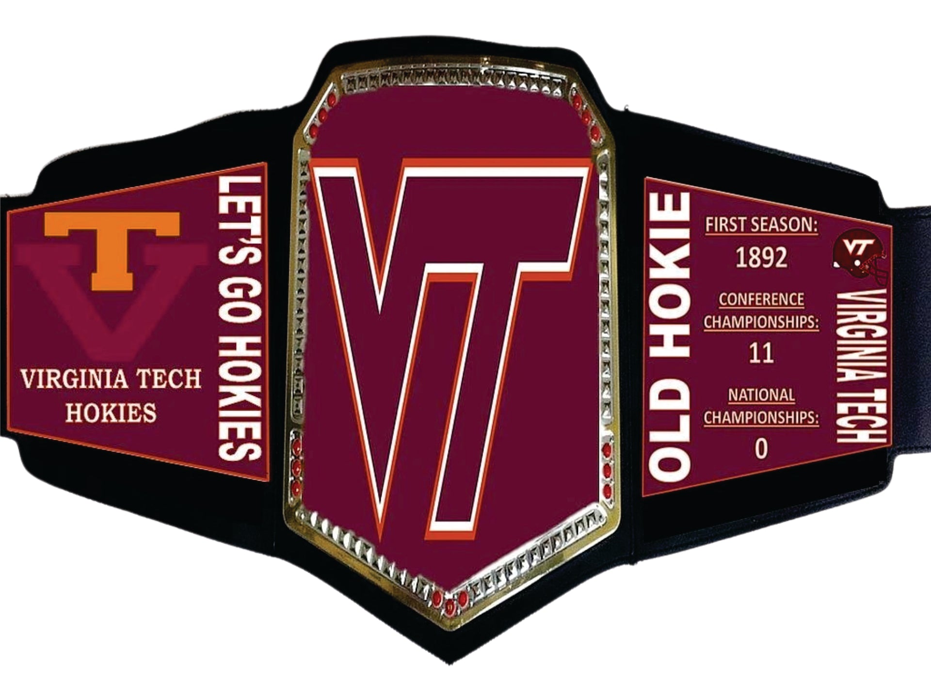 Virginia Tech Hookies WWE College Legacy Title Belt Championship Belts Online