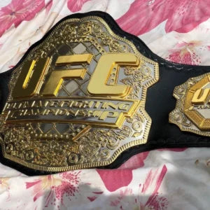 UFC Triple Stack CNC Made Championship Belt  24K Gold  Dual Plated Replica