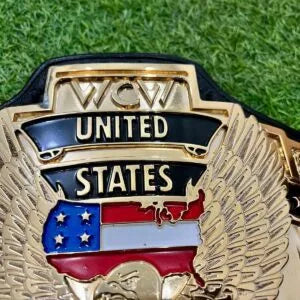 WCW United States Heavyweight Championship Replica Title Belt  4mm CNC HD Detailed  24K Gold