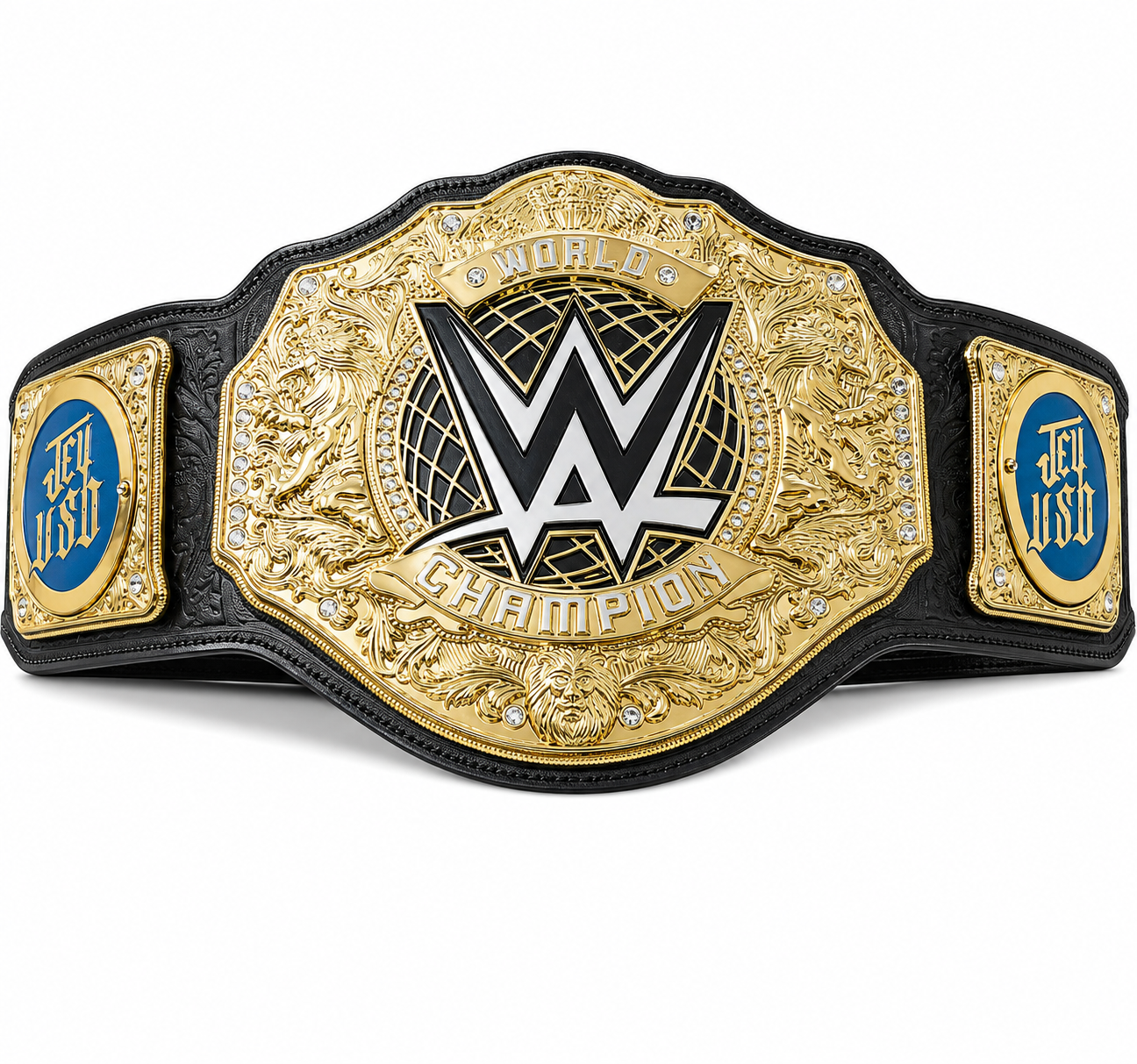 WWE World Heavyweight Championship Replica Belt  Jey Uso Custom Side Plates Gold Edition