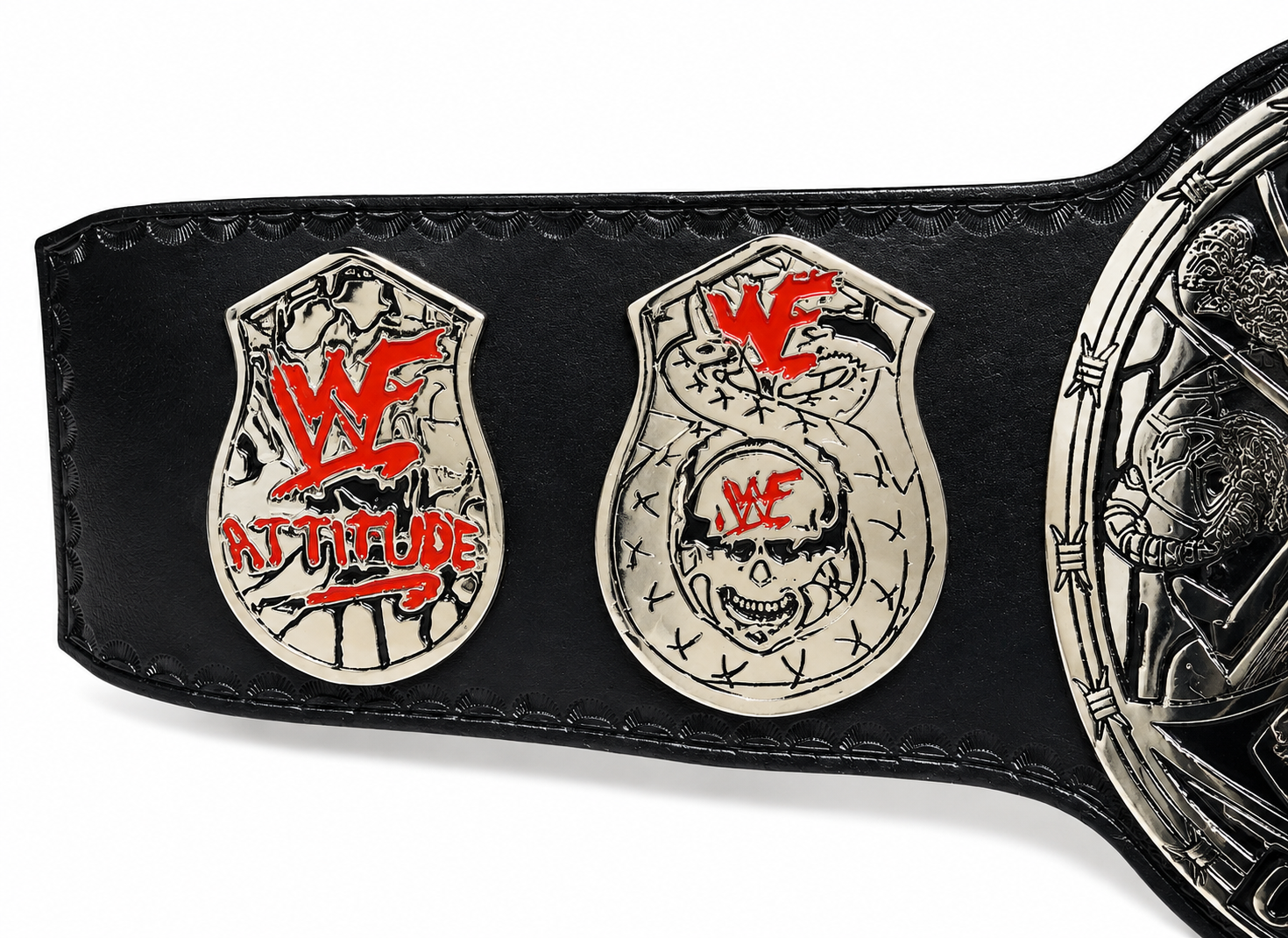 WWF Hardcore World Heavyweight Championship Replica Belt  Classic Skull Edition