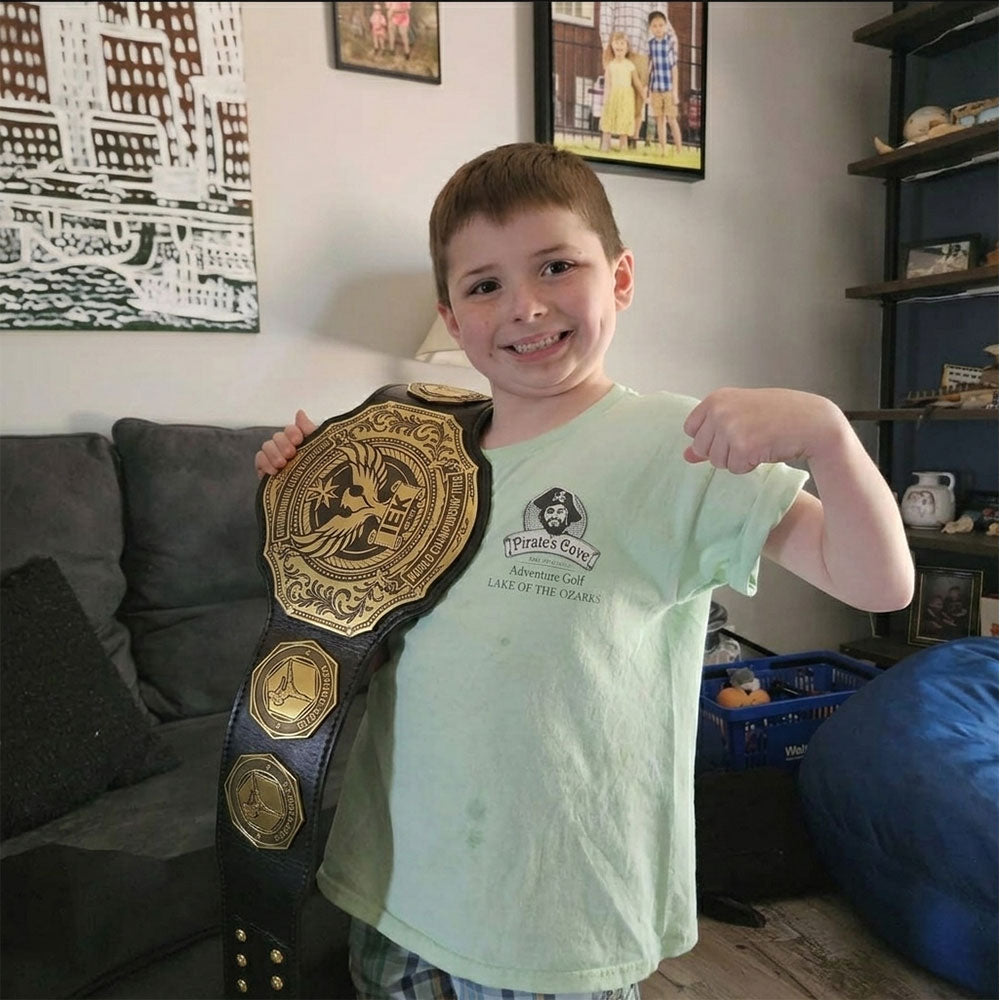 Professional Custom Champion Belt with Logo & Text