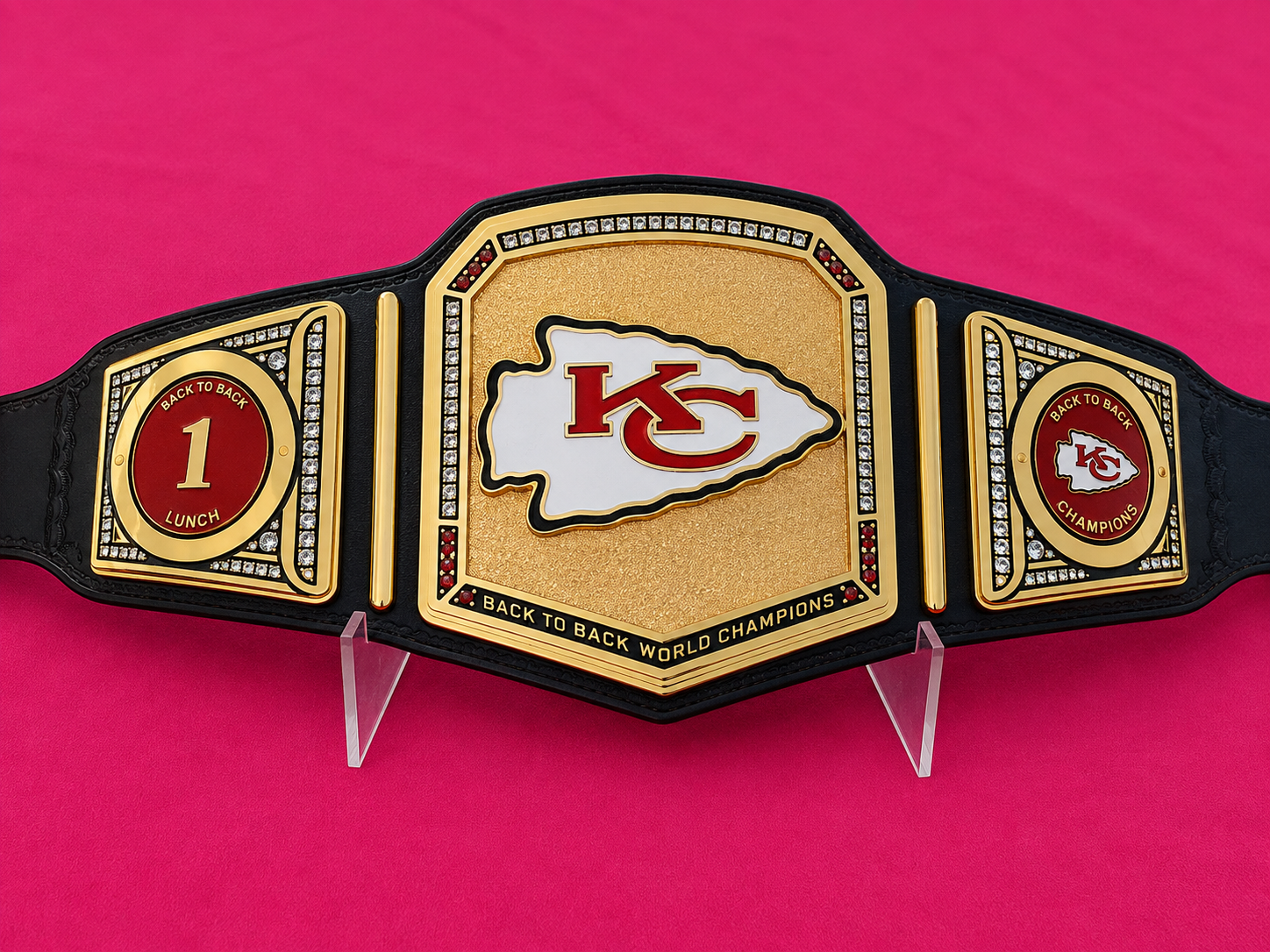 24K GOLD CNC Kansas City Chiefs Championship Belt