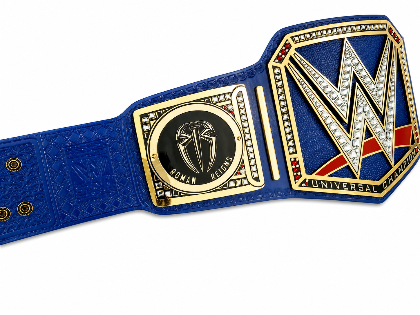 Roman Reigns Blue Universal Championship Belt  Premium WWE Replica Title with Custom Side Plates