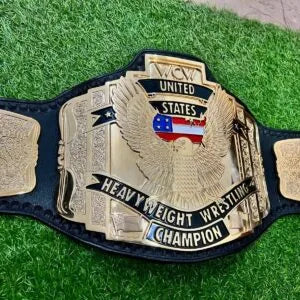 WCW United States Heavyweight Championship Replica Title Belt  4mm CNC HD Detailed  24K Gold