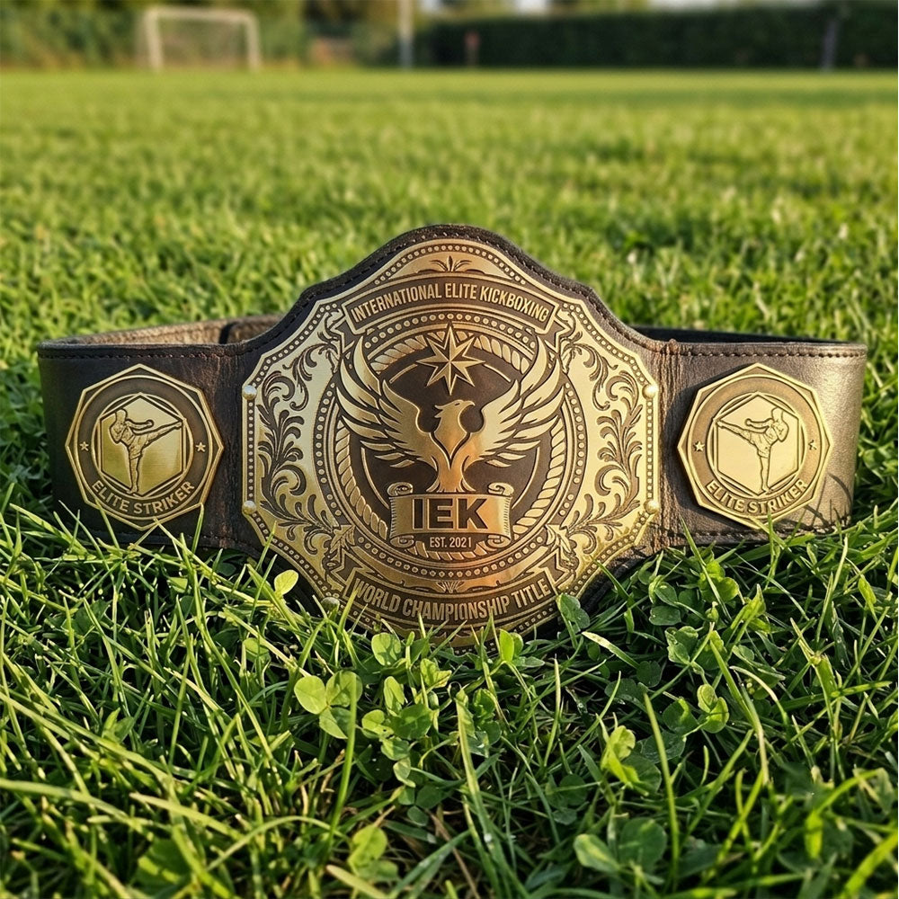 Professional Custom Champion Belt with Logo & Text