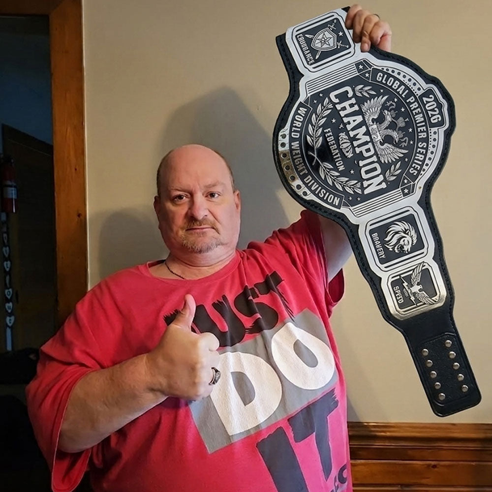 Custom Logo Championship Belt with Personalized Side Plates