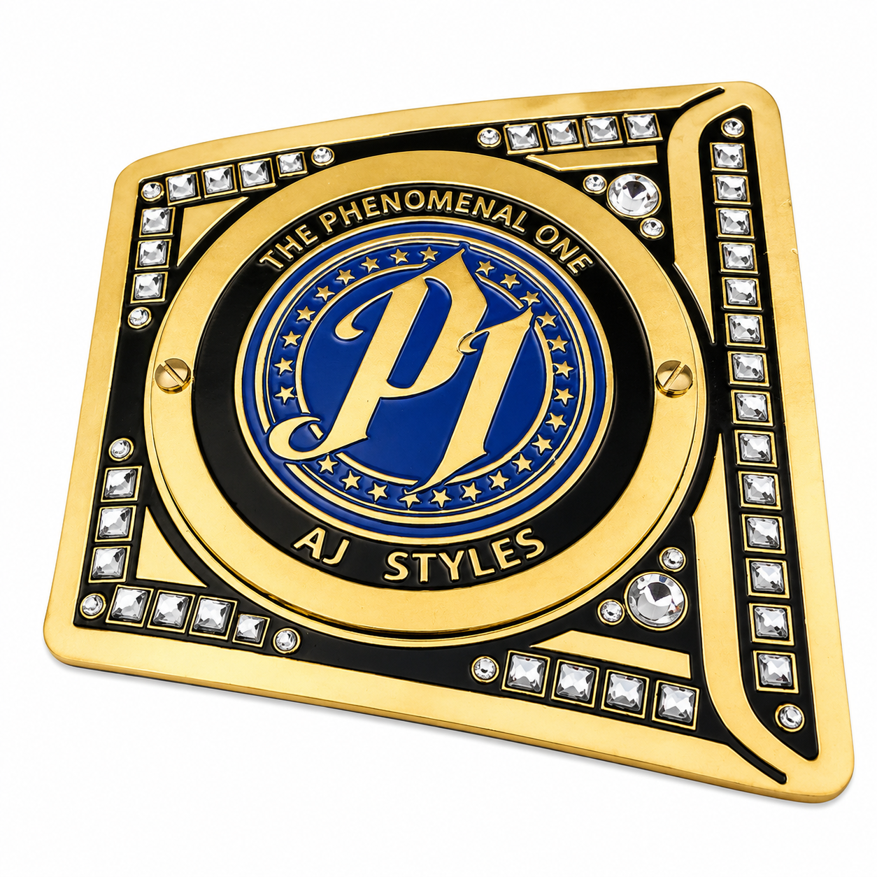 WWE AJ Styles World Heavyweight Championship Replica Belt  Black Leather Edition