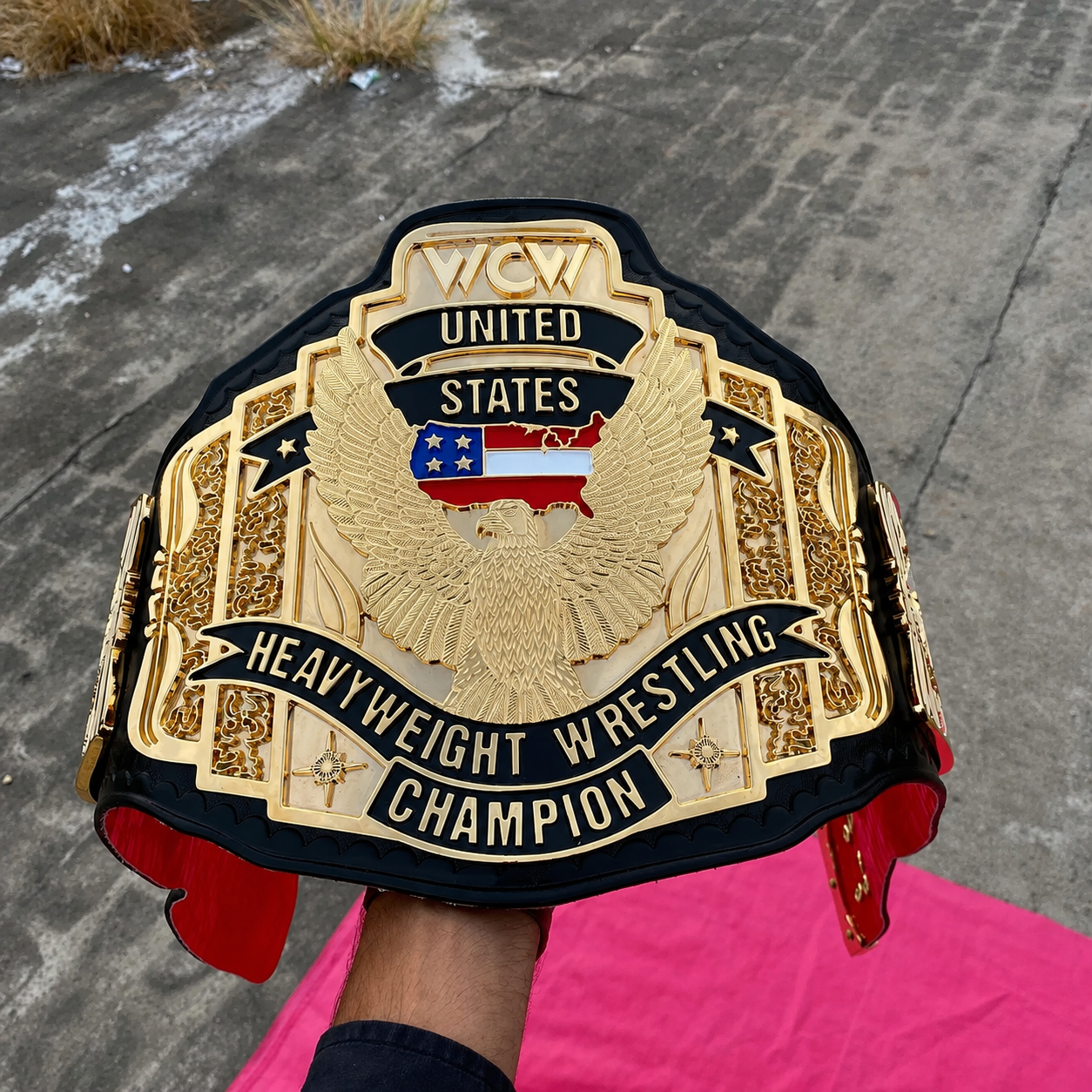 The 24K GOLD WCW United States Premium CNC Championship Belt Replica Re