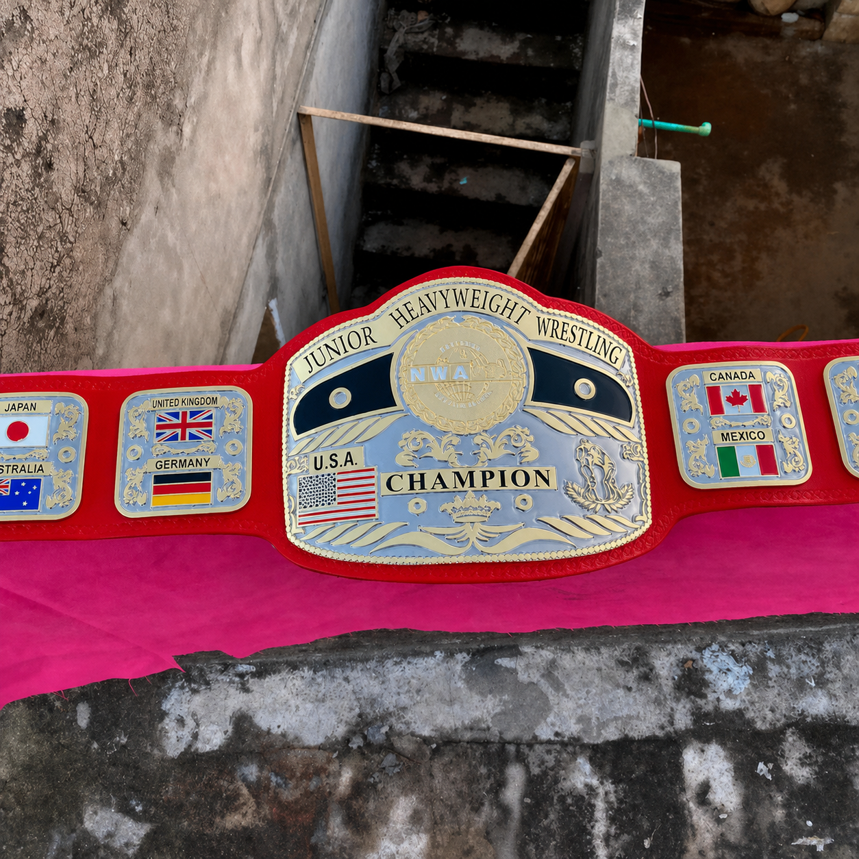 The 24K CNC NWA Junior Heavyweight Premium CNC Championship Belt Replica