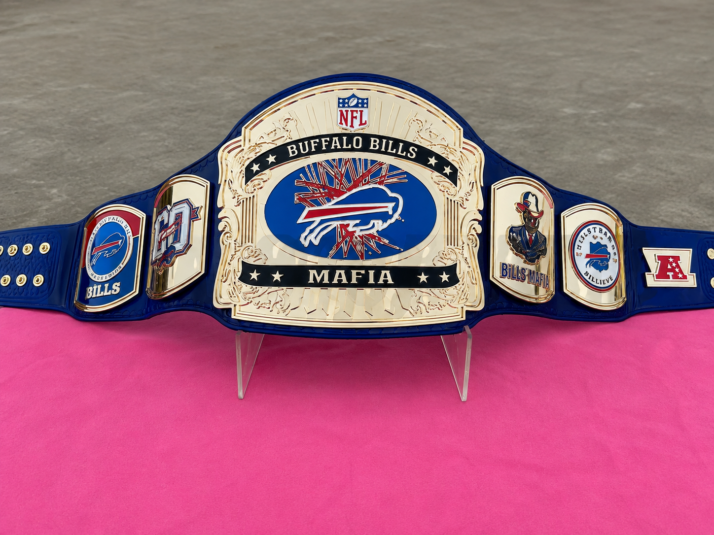 The 24K GOLD NFL Buffalo Bills Mafia Premium CNC Championship Belt Replica