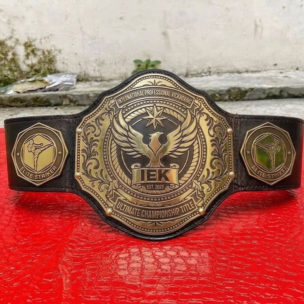 Professional Custom Champion Belt with Logo & Text
