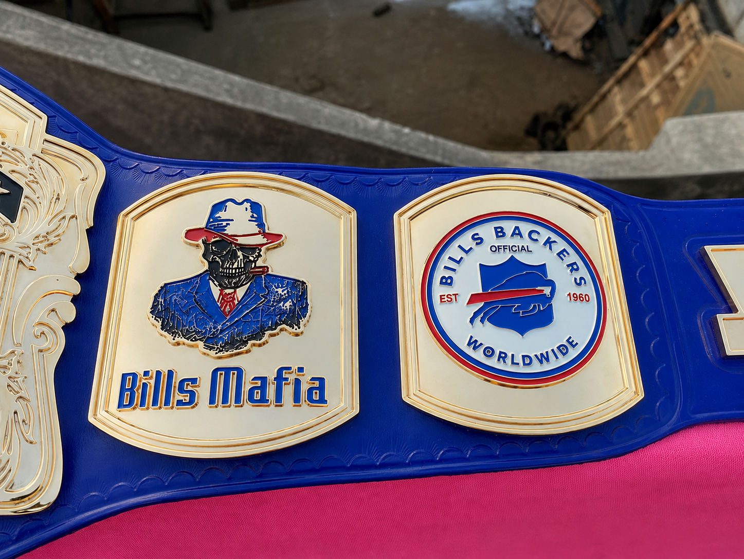 The 24K GOLD NFL Buffalo Bills Mafia Premium CNC Championship Belt Replica