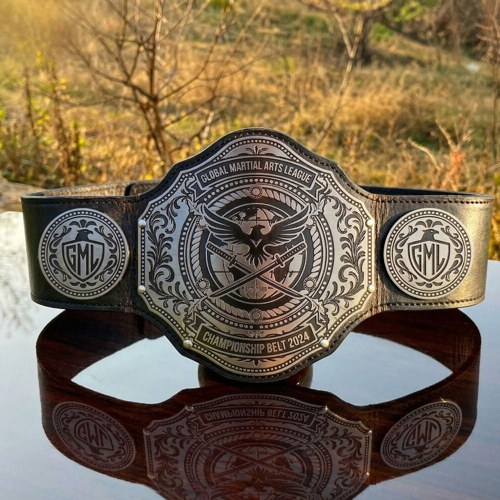 Professional Custom Champion Belt with Logo & Text
