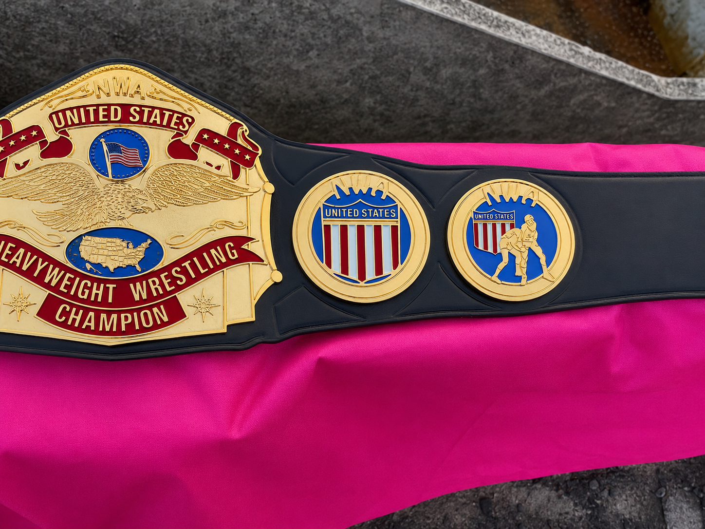 24K CNC United States Heavyweight Wrestling Championship Belt