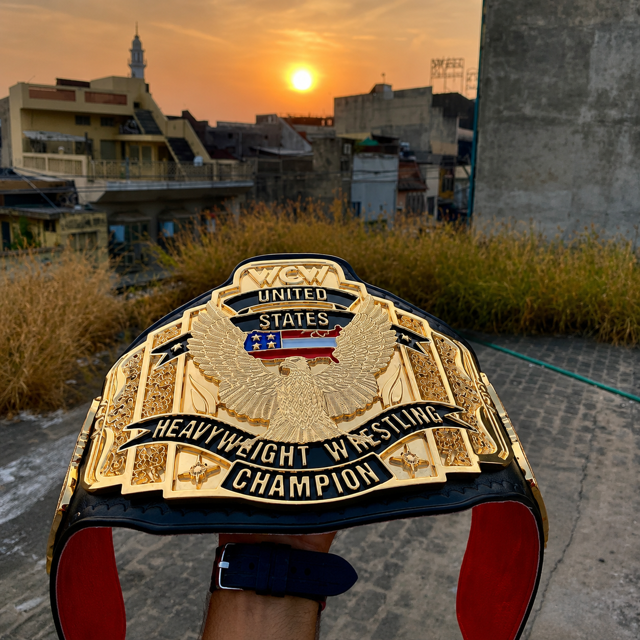 The 24K GOLD WCW United States Premium CNC Championship Belt Replica Re