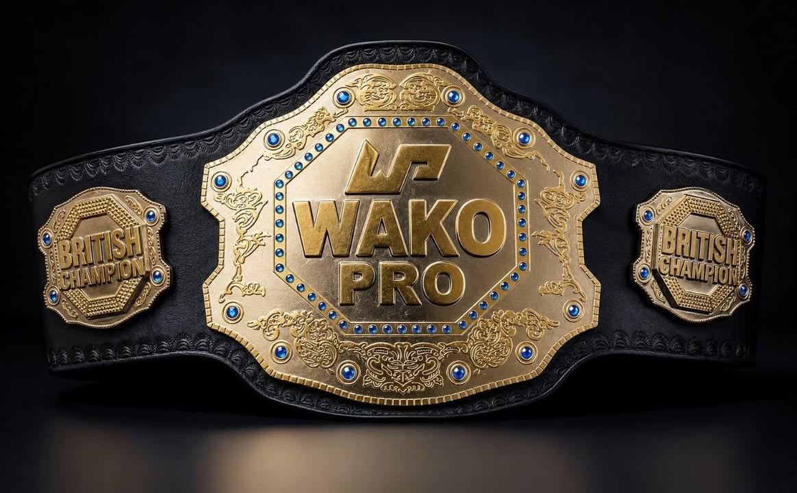 WAKO PRO British Champion Championship Belt