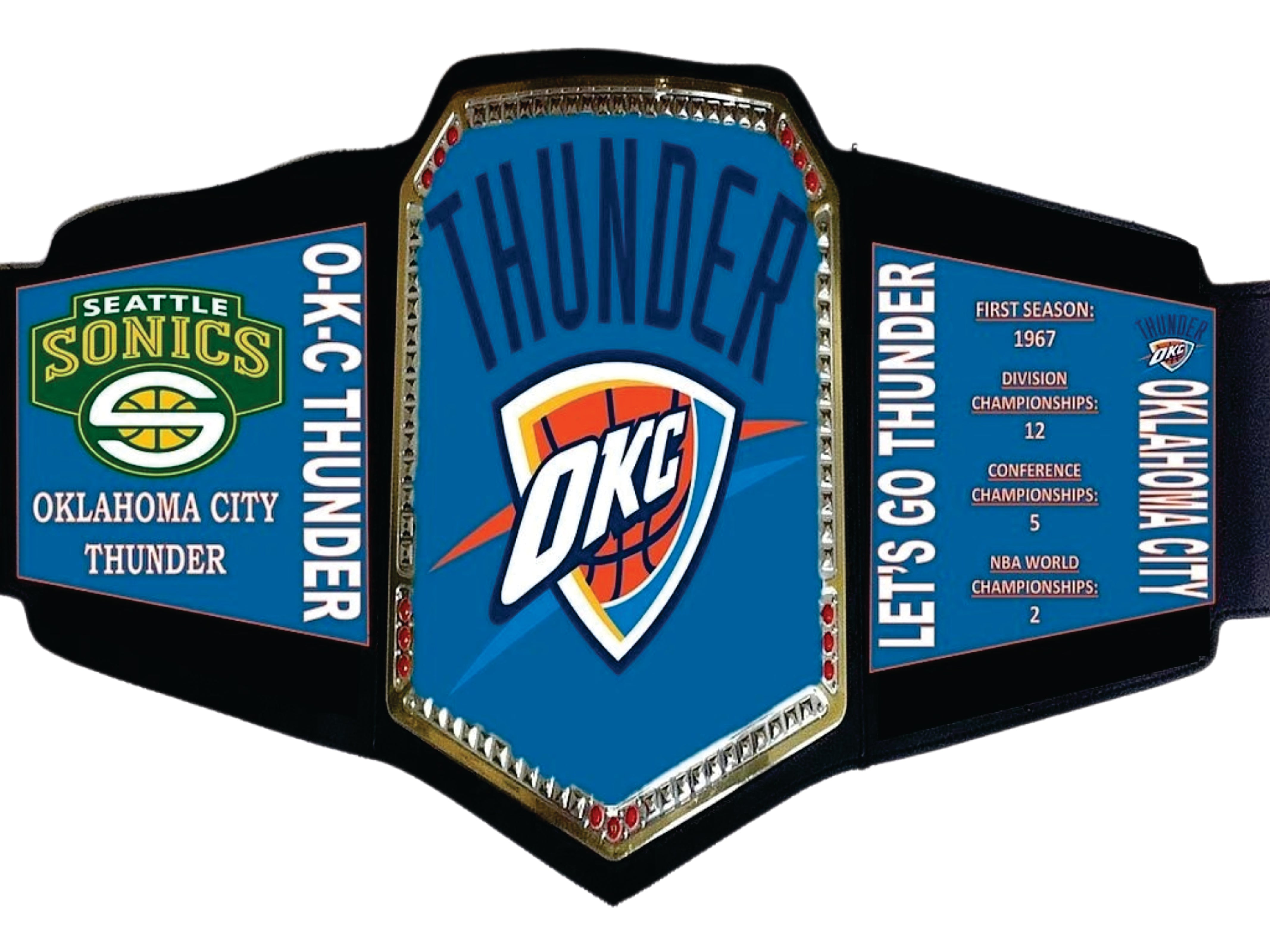 Oklahoma City Thunder NBA Championship Belt Championship Belts Online