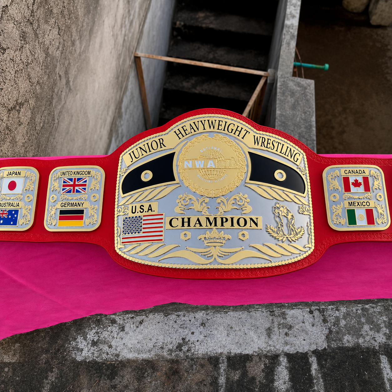 The 24K CNC NWA Junior Heavyweight Premium CNC Championship Belt Replica