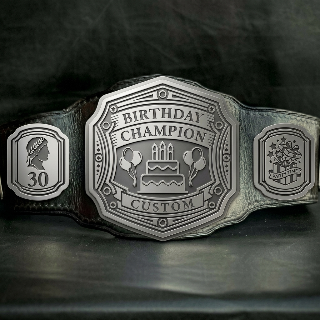 Design Your Own Birthday Trophy Championship Belt