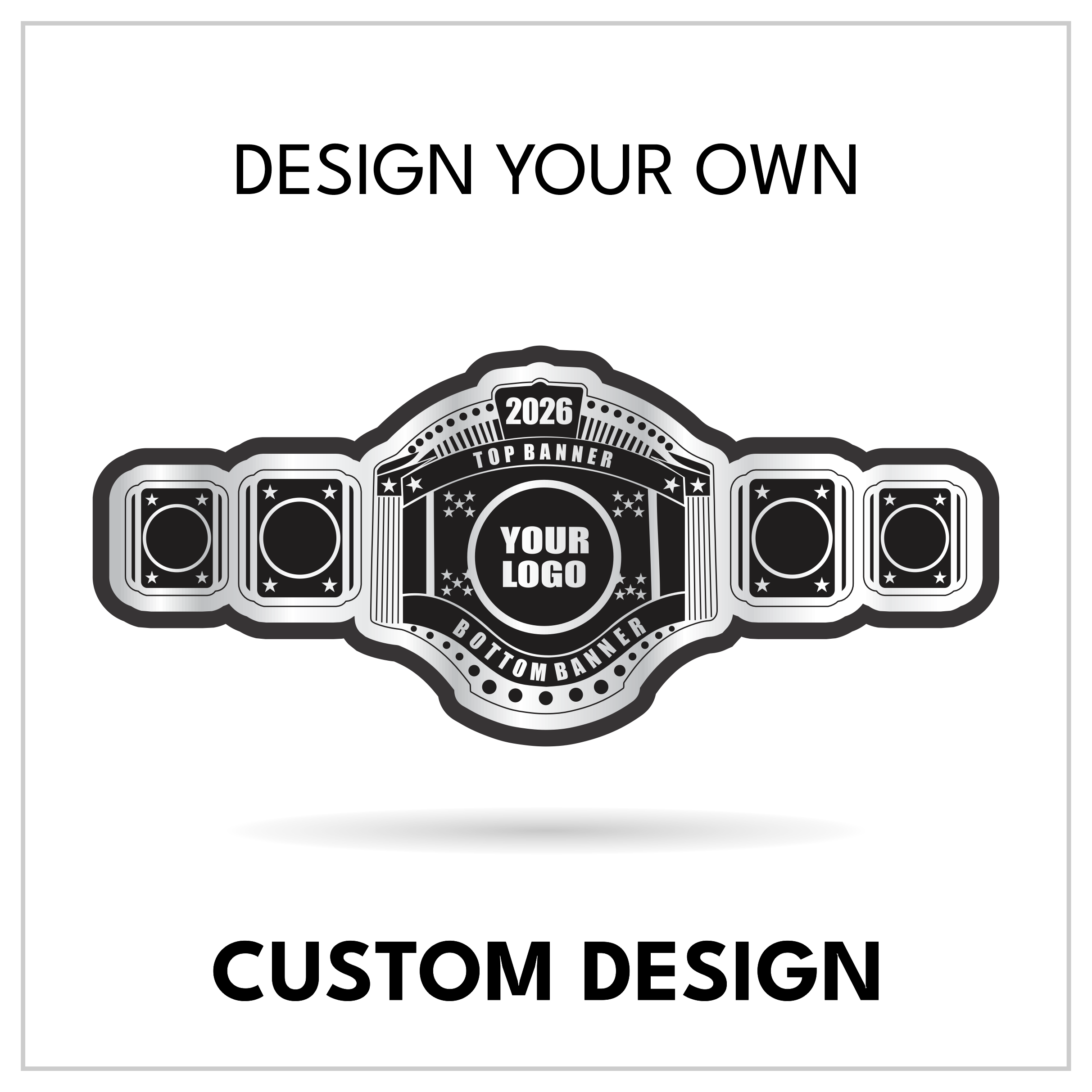 Custom Logo Championship Belt with Personalized Side Plates