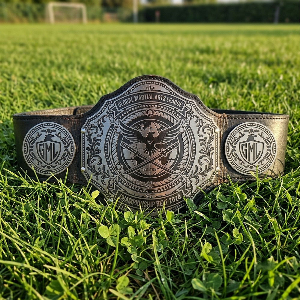 Professional Custom Champion Belt with Logo & Text