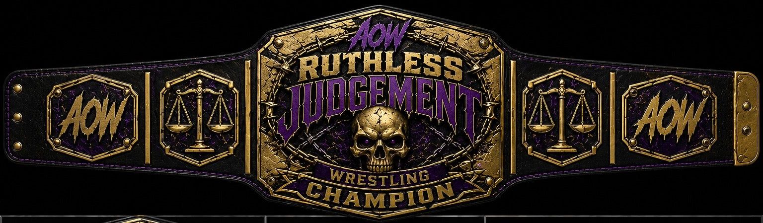 AOA Ruthless Judgement Wrestling Championship Belt – 4mm Custom Design