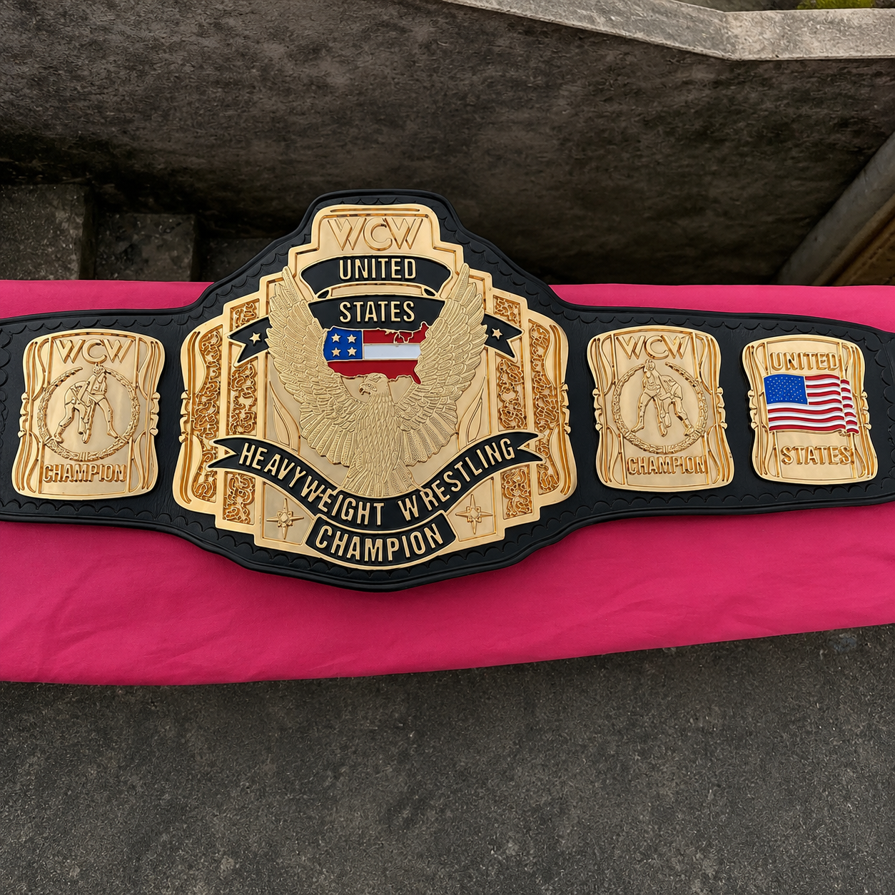 The 24K GOLD WCW United States Premium CNC Championship Belt Replica Re