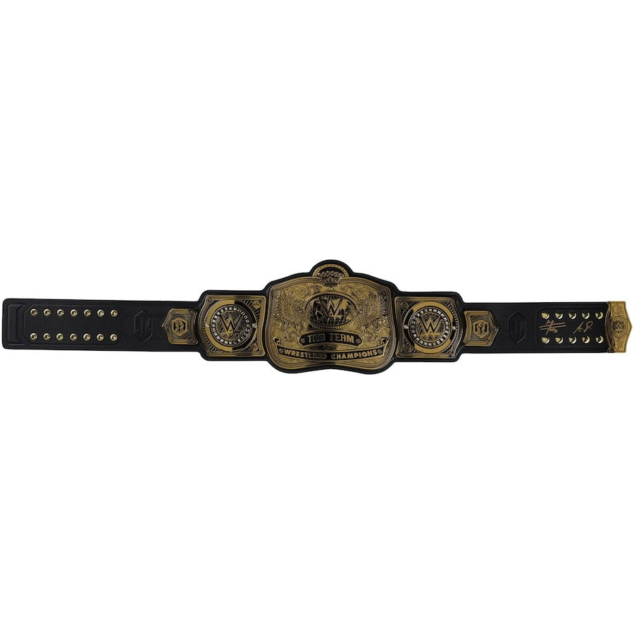 Angelo Dawkins & Montez Ford Street Profits WWE Autographed WWE Tag Team Championship Replica Title Belt Championship Belts Online
