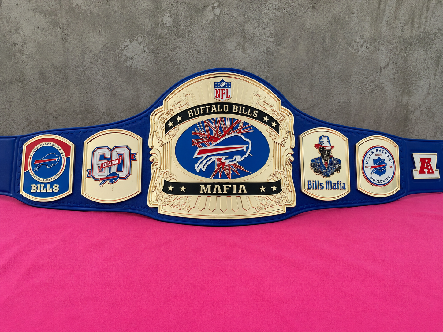 The 24K GOLD NFL Buffalo Bills Mafia Premium CNC Championship Belt Replica