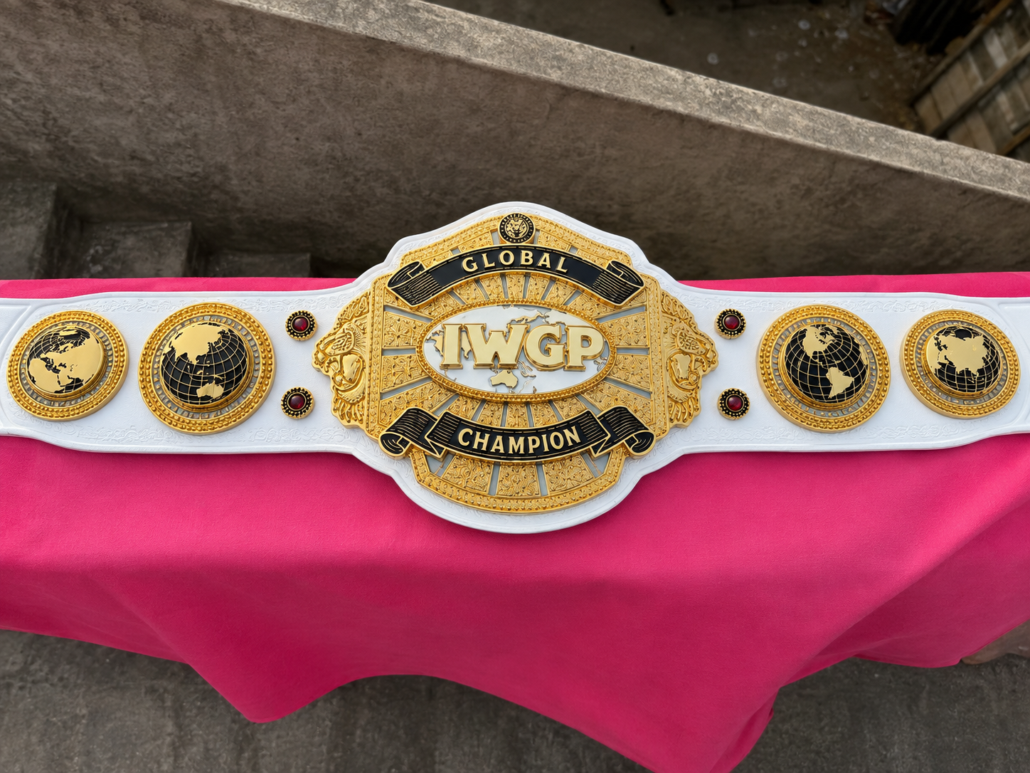 The 24K GOLD Global IWGP Premium CNC Championship Belt Replica