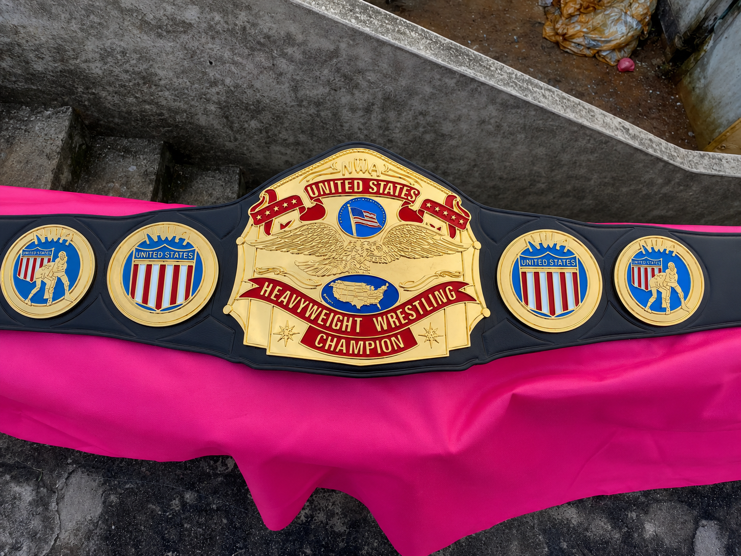 24K CNC United States Heavyweight Wrestling Championship Belt