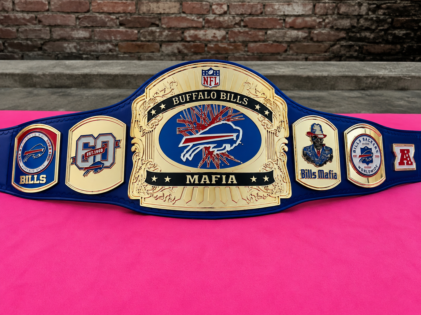 The 24K GOLD NFL Buffalo Bills Mafia Premium CNC Championship Belt Replica