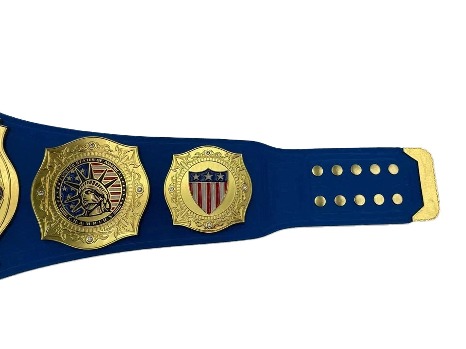 Fandu United States Championship Wrestling Belt 4 MM Zinc Adult Size Replic