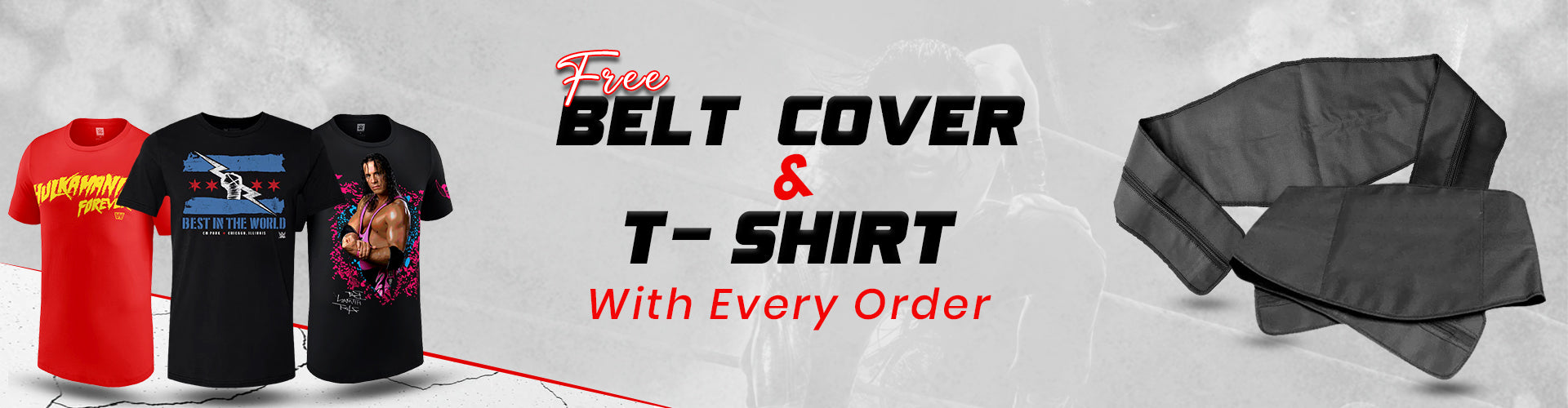 free belt cover and t-shirt banner
