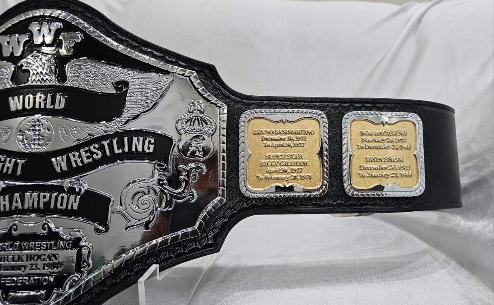 Hogan 84 Championship Belt Nickel Plated...!!! Championship Belts Online