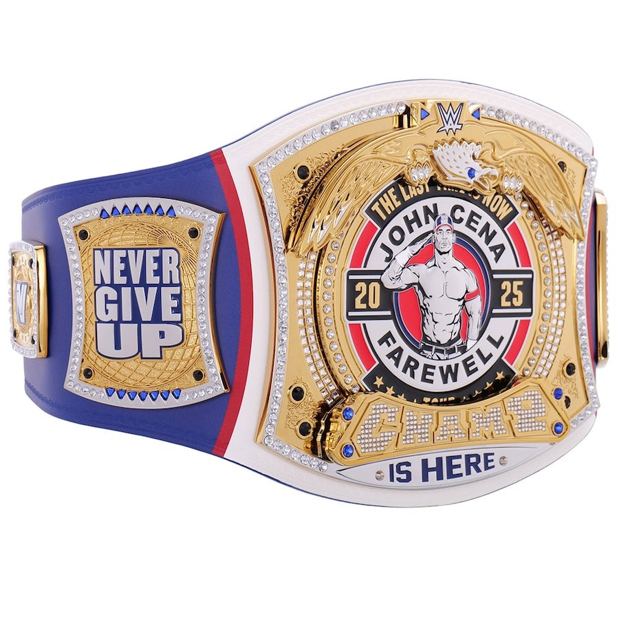 John Cena Farewell Tour SummerSlam 2025 Blue Spinner Championship Replica Title Belt Championship Belts Online