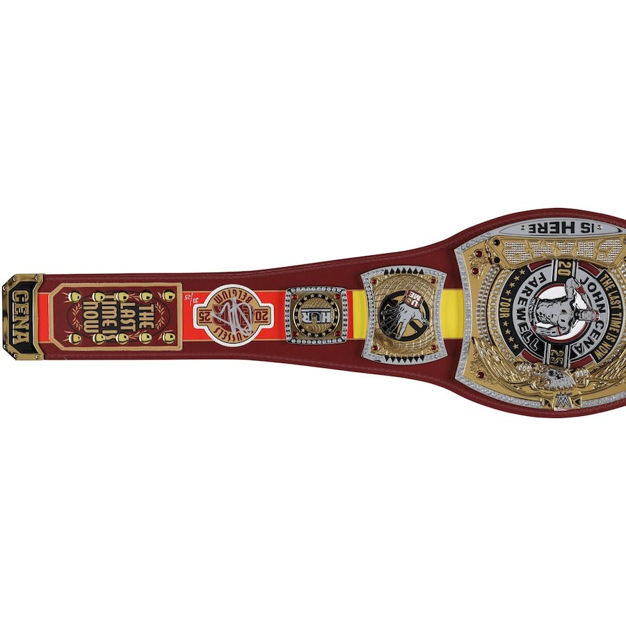 John Cena WWE Autographed 2025 Farewell Tour Brussels Replica Title Belt - Limited Edition of 25 Championship Belts Online