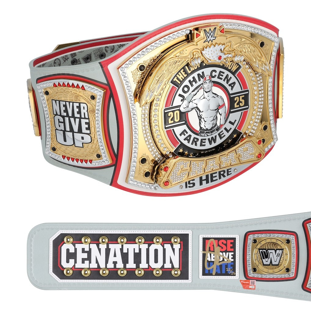 John Cena WWE Autographed Farewell Tour 2025 Perth Replica Title Belt - Limited Edition of 25 Championship Belts Online
